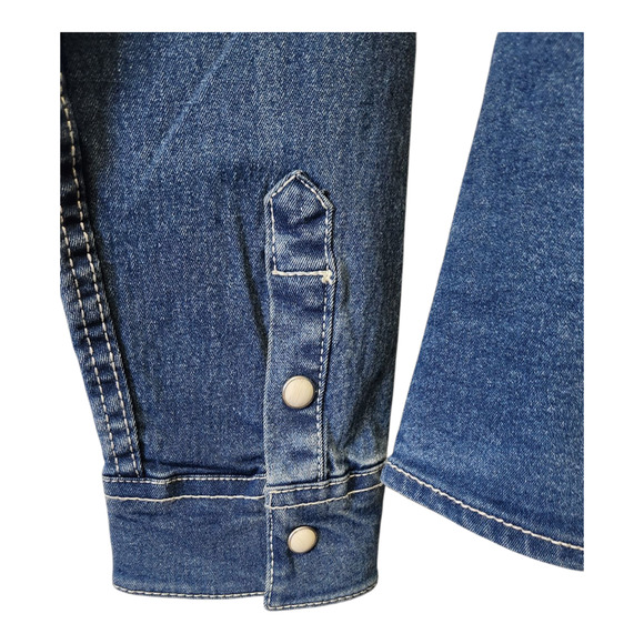 True Religion Blue Button Down Shirt - Picture 4 of 9